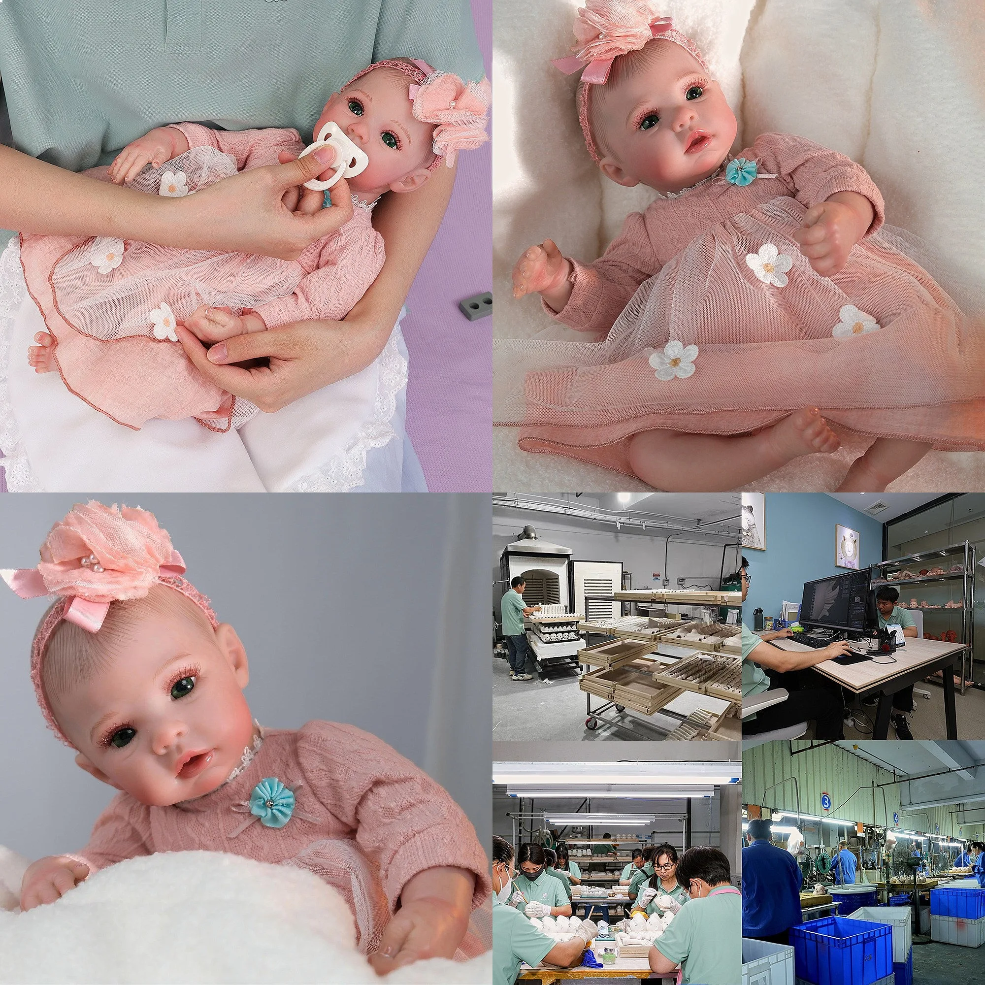 20in 55cm Reborn Baby Doll Silicone Realistic Toddler Doll Gift for Kids Pretend Play