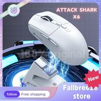 Attack Shark X6 3Mode Gamer Mouse With Charging Dock USB/2.4G/Bluetooth Wireless Mouse Sensor PAW3395 Esports Gaming Mice Gifts