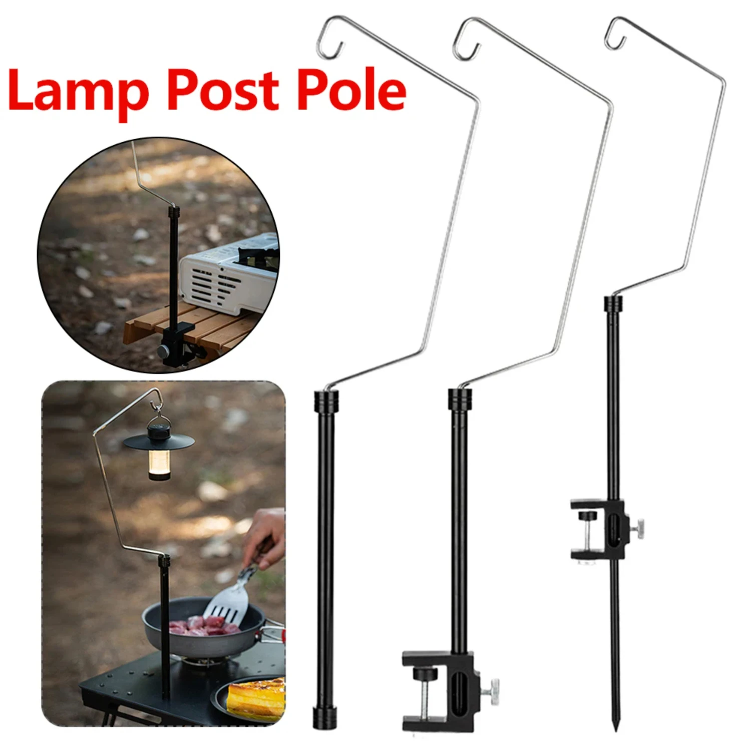 New Camping IGT Table Lantern Stand Camping Lamp Post Pole Portable Fishing Hanging Light Fixing Stand Holder  Outdoor Camping