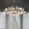 럭셔리 은행 나무 Led 샹들리에 포스트 모던 유리 펜던트 램프 호텔 거실 다이닝 룸 조명 광택 장식 펜던트 조명 2