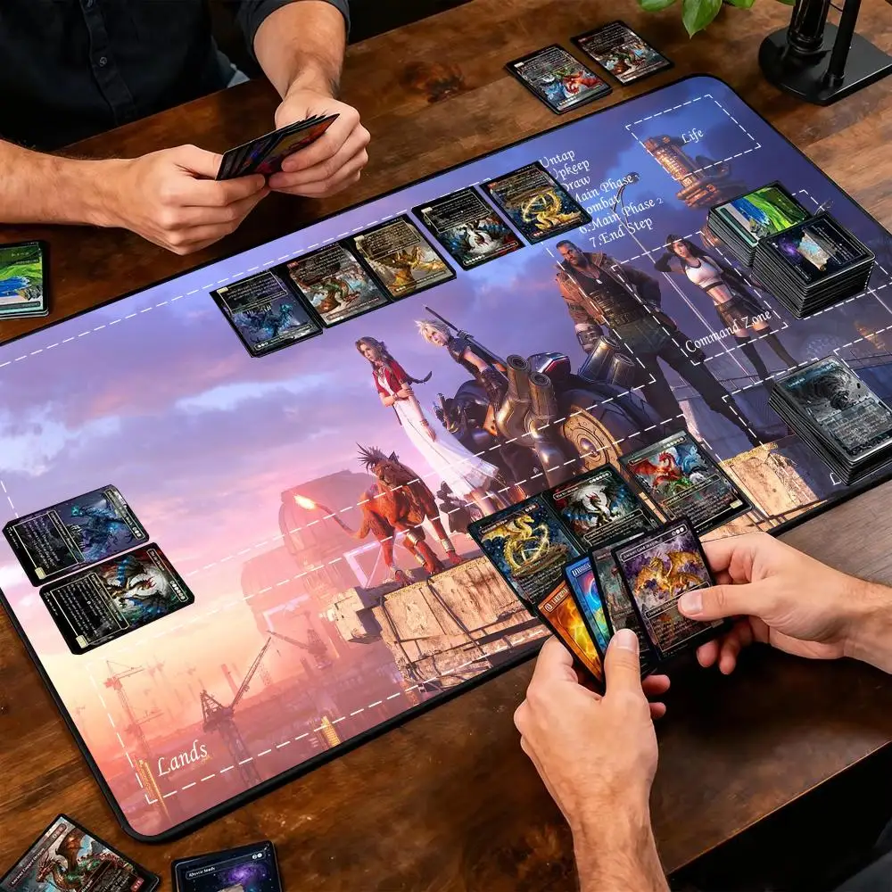 Magic playmat rubber anti-slip edge locking pc accessories 35x60cm gaming mats Trading Card Game gamer desk mat tapis de souris