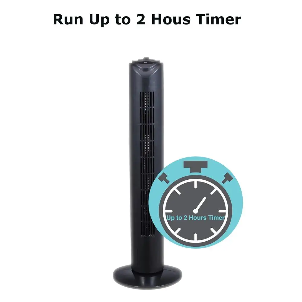 32-дюймовый качающийся башенный вентилятор, 3-скоростной таймер, тихий портативный охлаждающий вентилятор для домашнего использования в помещении