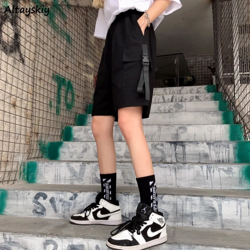 

Trendy Shorts Women 2024 High Waisted Cargo Baggy Trousers Multi-pockets Streetwear Vintage Personality Harajuku Casual Teens