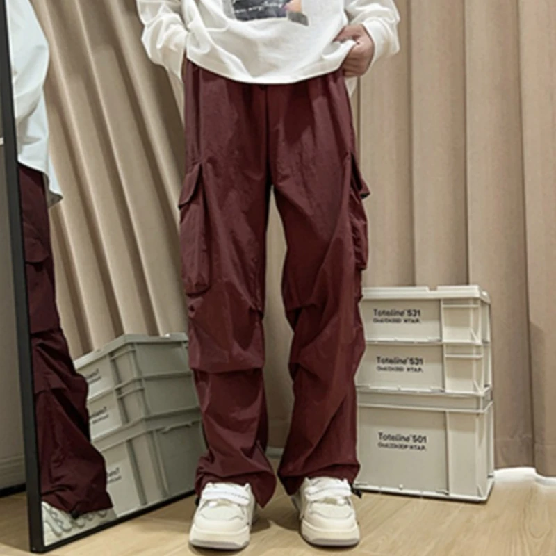 

Wide Cargo Pants for Men Oversize Joggers New In Cotton Cheapest Cheap Korean Style Techwear Luxury Casual Emo Long Trousers Man