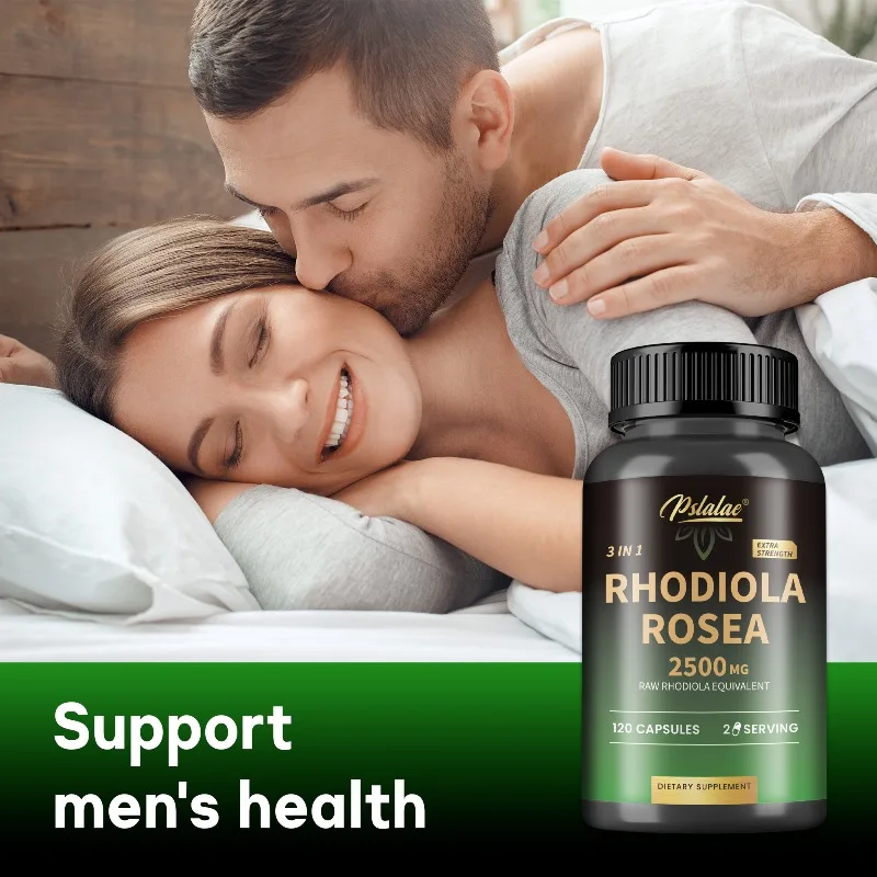 Rhodiola Rosea Max Supplement - 120 Capsules - Herbal Adaptogen Root Extract for Stress Relief, Mood, Focus and Energy
