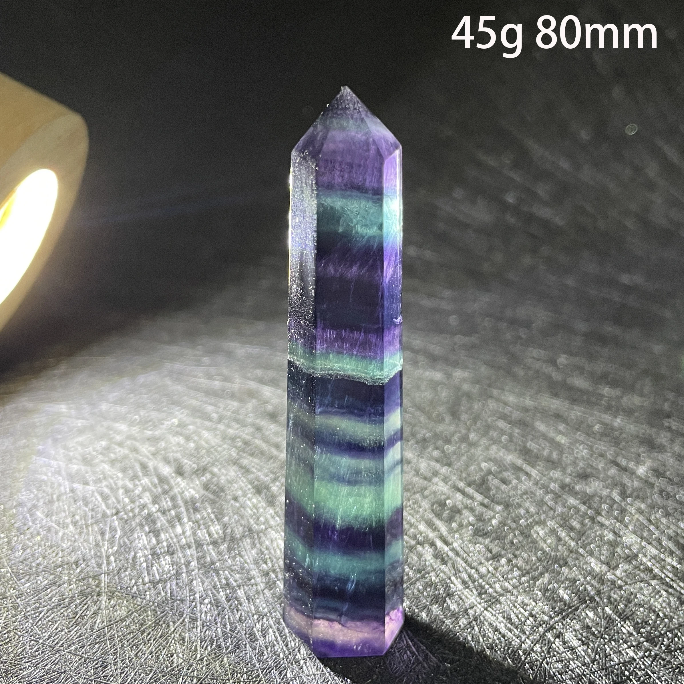 Natural Stone Colorful Fluorite Tower Polished Quartz Crystal Wand Point Reiki Healing Gift Room Colorful Decor Obelisk