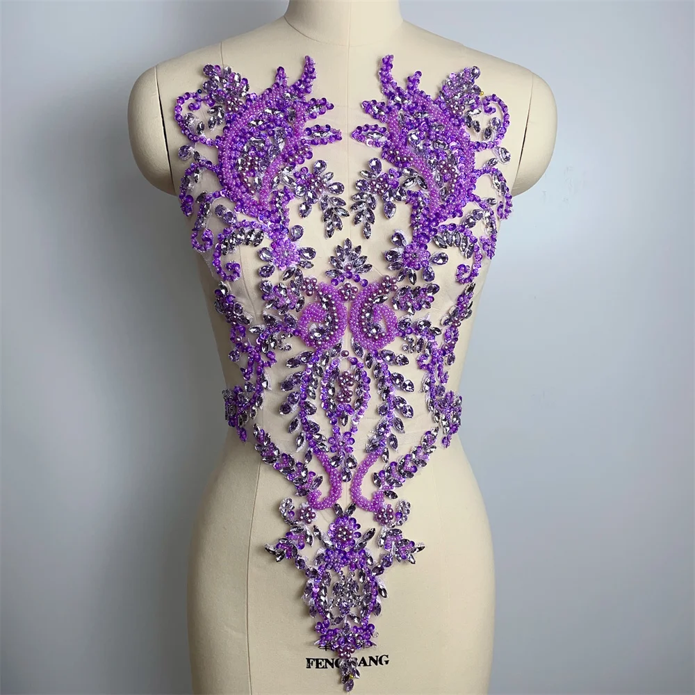 Handmade New hot selling Acrylic Applique patches Sew on collars for wedding dress DIY
