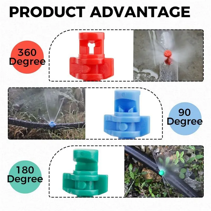 Limited Stock-FF 1000PCS 360 Degree Misting Nozzle Irrigation,Sprinklers Sprayer For Garden Irrigation System