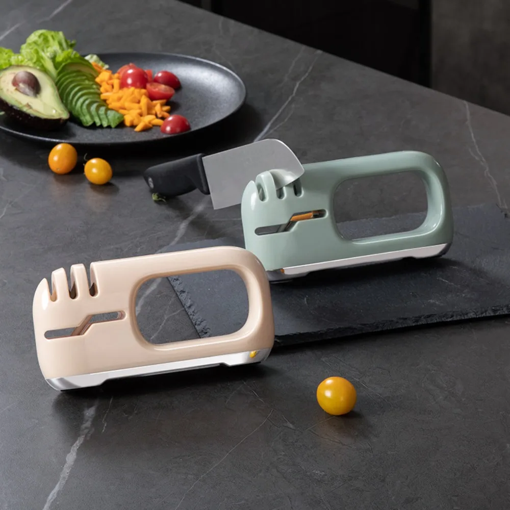 Nordic Style Quick Sharpener 4-in-1 Multi-functional Scissors Sharpener Convenient Professional Kitchen Whetstone Kitchen