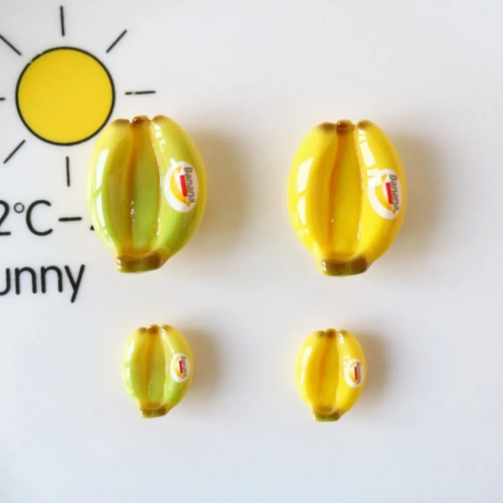 10pc Mini Kawaii Cute Banana Fruit Resin Flat Back Cabochons Scrapbook Diy Party Hairpin Accessories Home Decoration Craft