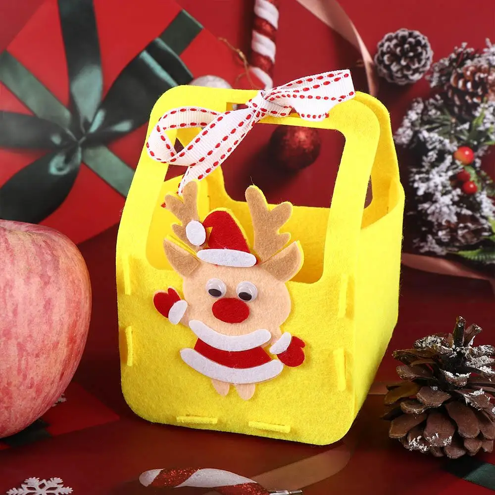 Non-woven Fabric DIY Xmas Candy Bag House Decoracion Christmas Tree DIY Christmas Bag Toy Kriss Kringle Snowman