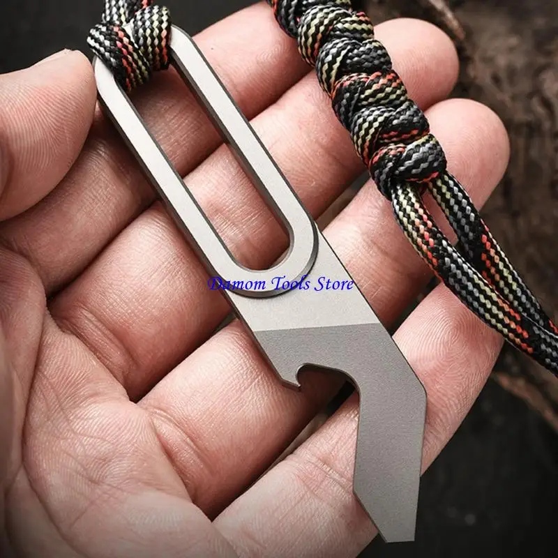 57BE Ultraportable Outdoor Camping Hiking Accessory Combining Bottle Opener Pry Tool Lifter And Keychain Functionality
