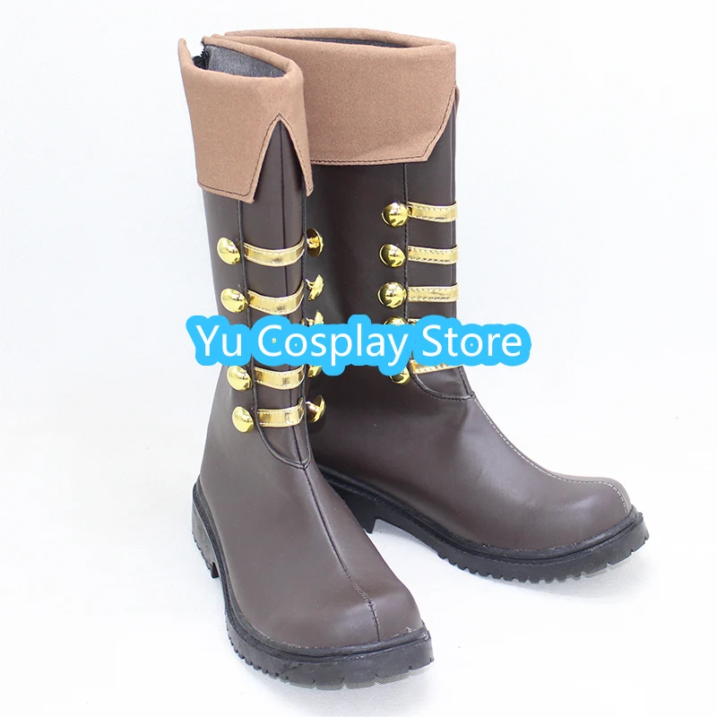 Jogo conjunto estrelas shino hajime cosplay sapatos de couro do plutônio botas de carnaval de halloween adereços feitos sob encomenda