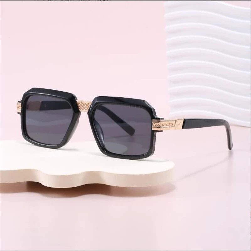 

Dark green anti-ultraviolet square sunglasses for women fashionable tawny transparent luxury glasses for men new sunshade mirror