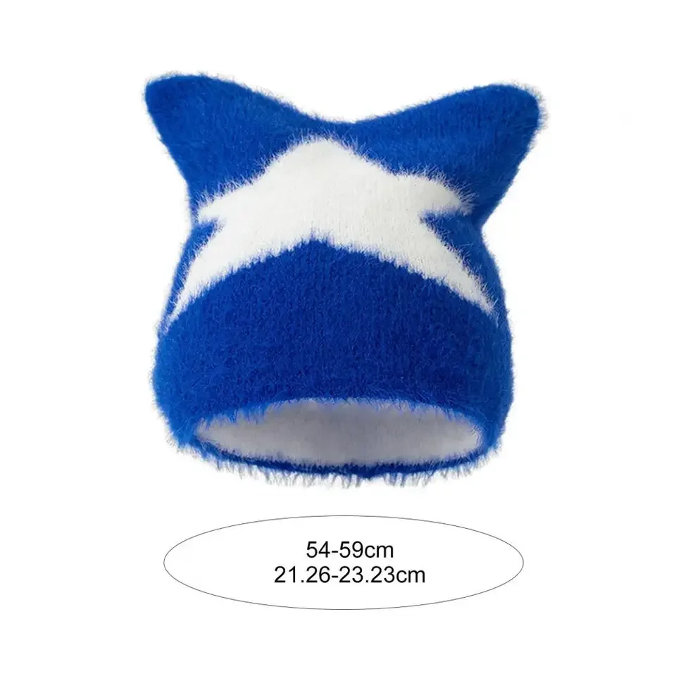 2025 Earwarmer Set Premium Knitted Headwear with Pom Option Astral Knit Cat-Ear  Thermal Lined Winter Hat