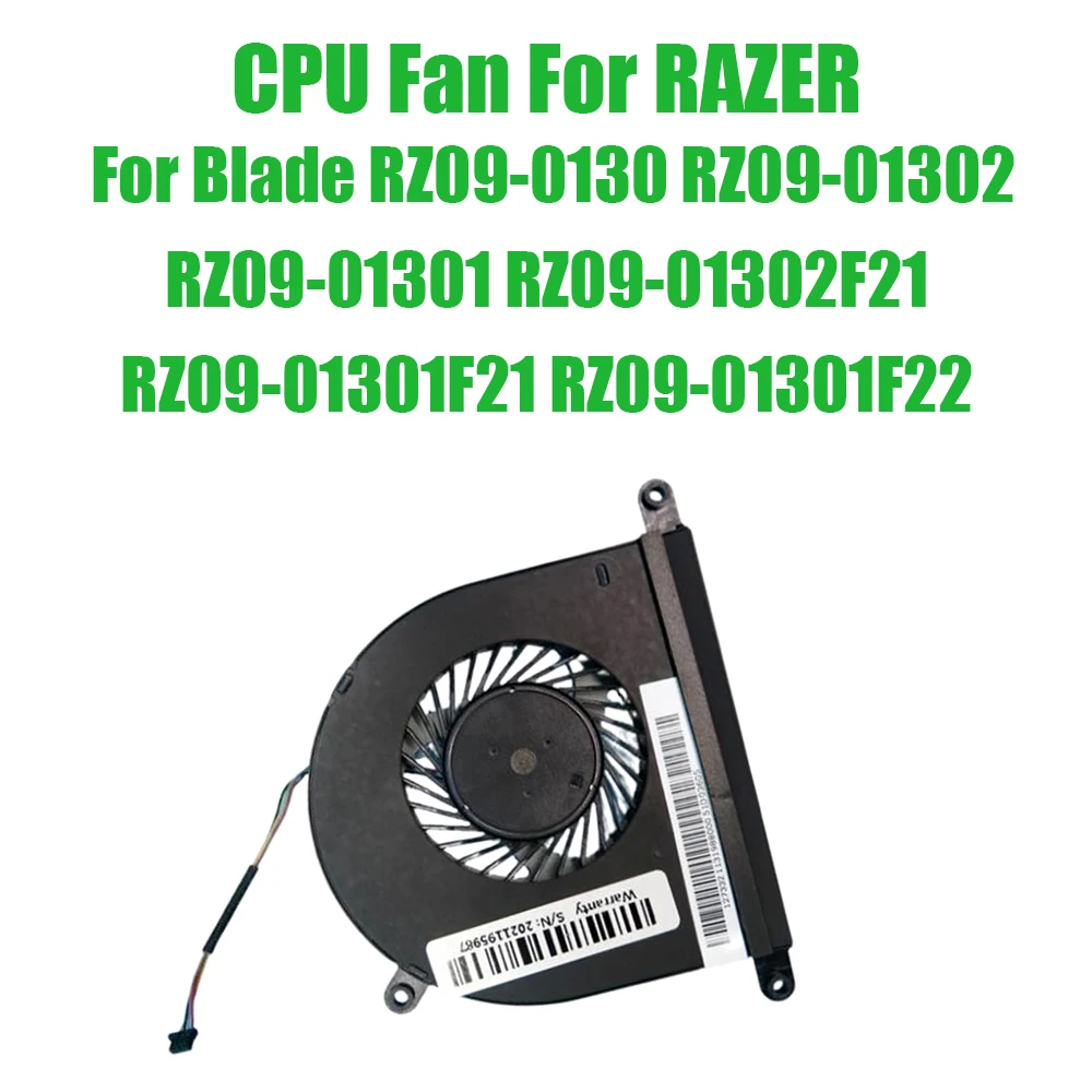 For RAZER For Blade RZ09-0130 RZ09-01302 RZ09-01301 RZ09-01302F21 RZ09-01301F21 RZ09-01301F22 5V 0.5A Replacement Laptop CPU Fan