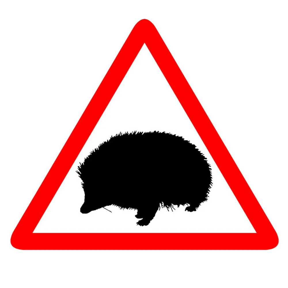 

M1117# Funny Warning Mark Animal Hedgehog Car Sticker Waterproof Vinyl Decal Car Accessories Decor Pegatinas Para Coches
