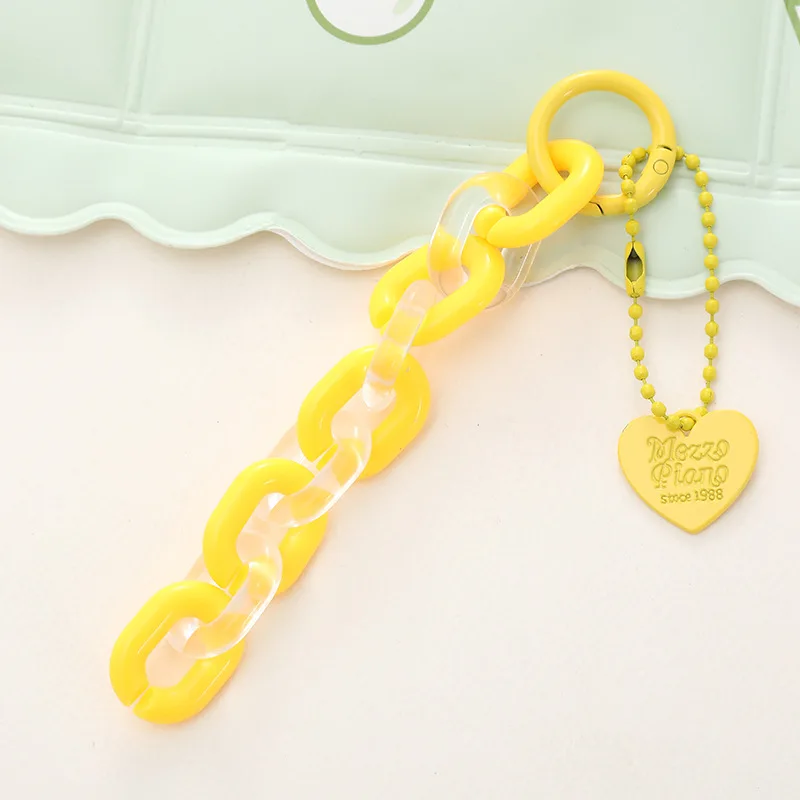 Jelly acrylic chain pendant ins summer love pendant