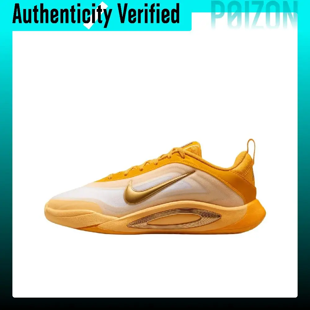 Nike A'One Abrasion Resistant Abrasion Resistant Low top Basketball Shoes Women's Metal Gold FZ8605-701