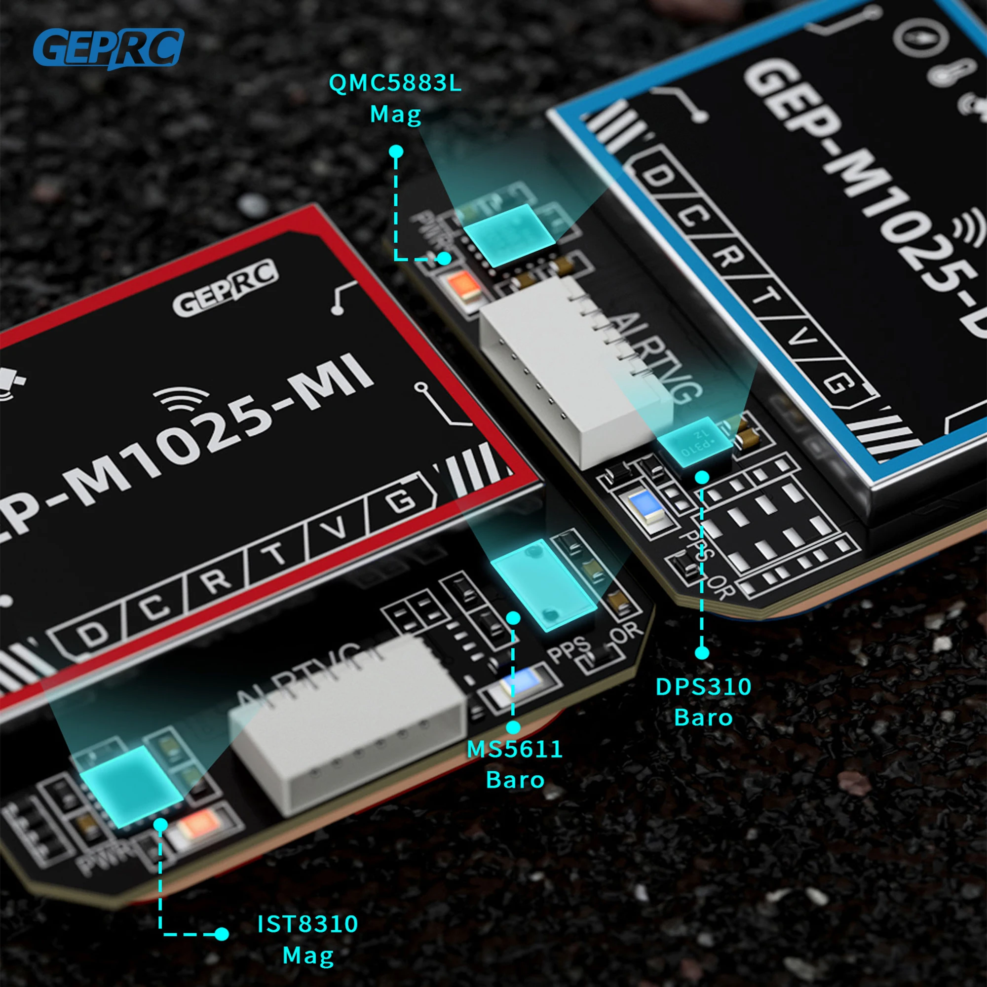 GEPRC GEP-M1025 Series GPS Module M10050 Chip Multi Satellite Magnetometer Barometer Farad Capacitor Accurate for FPV Drone