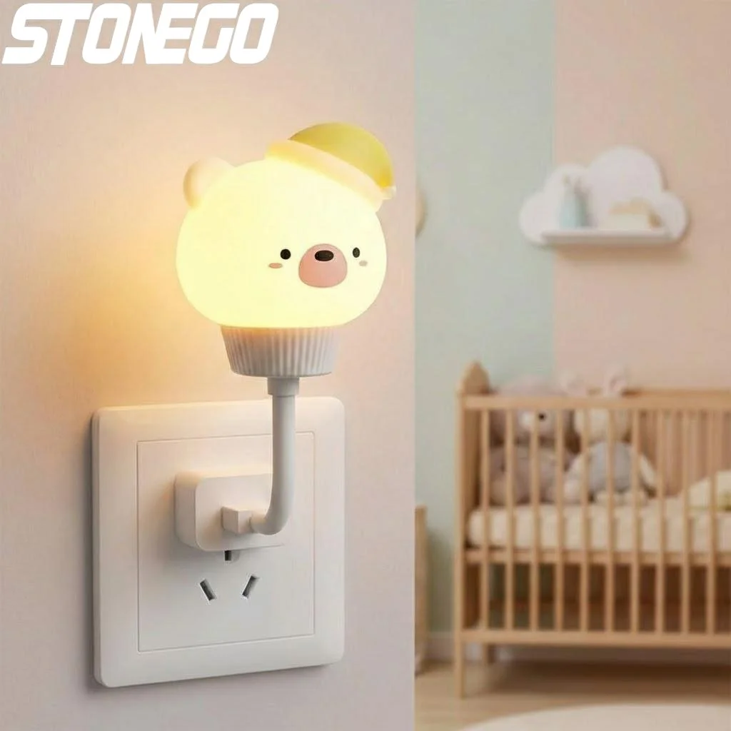 

Cute LED Night Light USB Bedroom Cartoon Lamp Bear Cat Rabbit Duck Decorative Bedside Atmosphere Lights for Kids