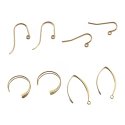 20-100Pcs Raw Brass Fish Hook Ear Wires French Earring Hook For Diy Jewelry Making Handmade Women Earrings Accessories Wholesale