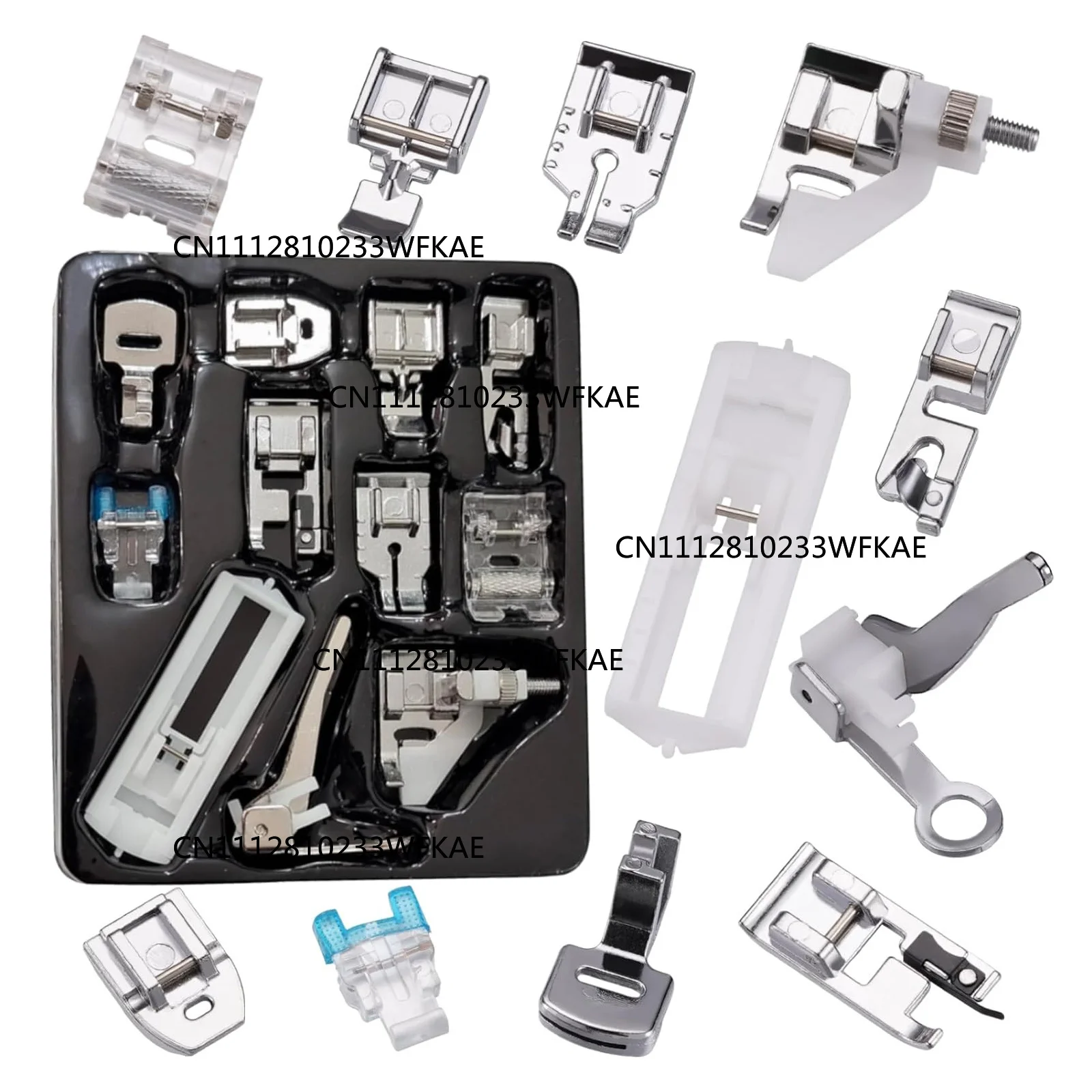11Pcs Multi-Functional Snap On Presser Feet Kit For Singer, Brother, Janome, Juki, Kenmore Low Shank Sewing Machine Accessories