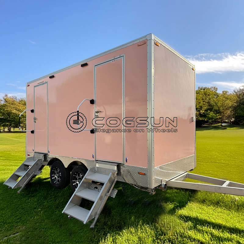 

Роскошный мобильный туалетный прицеп с раковиной для общественного использования на корпоративных мероприятиях и благотворительных акциях