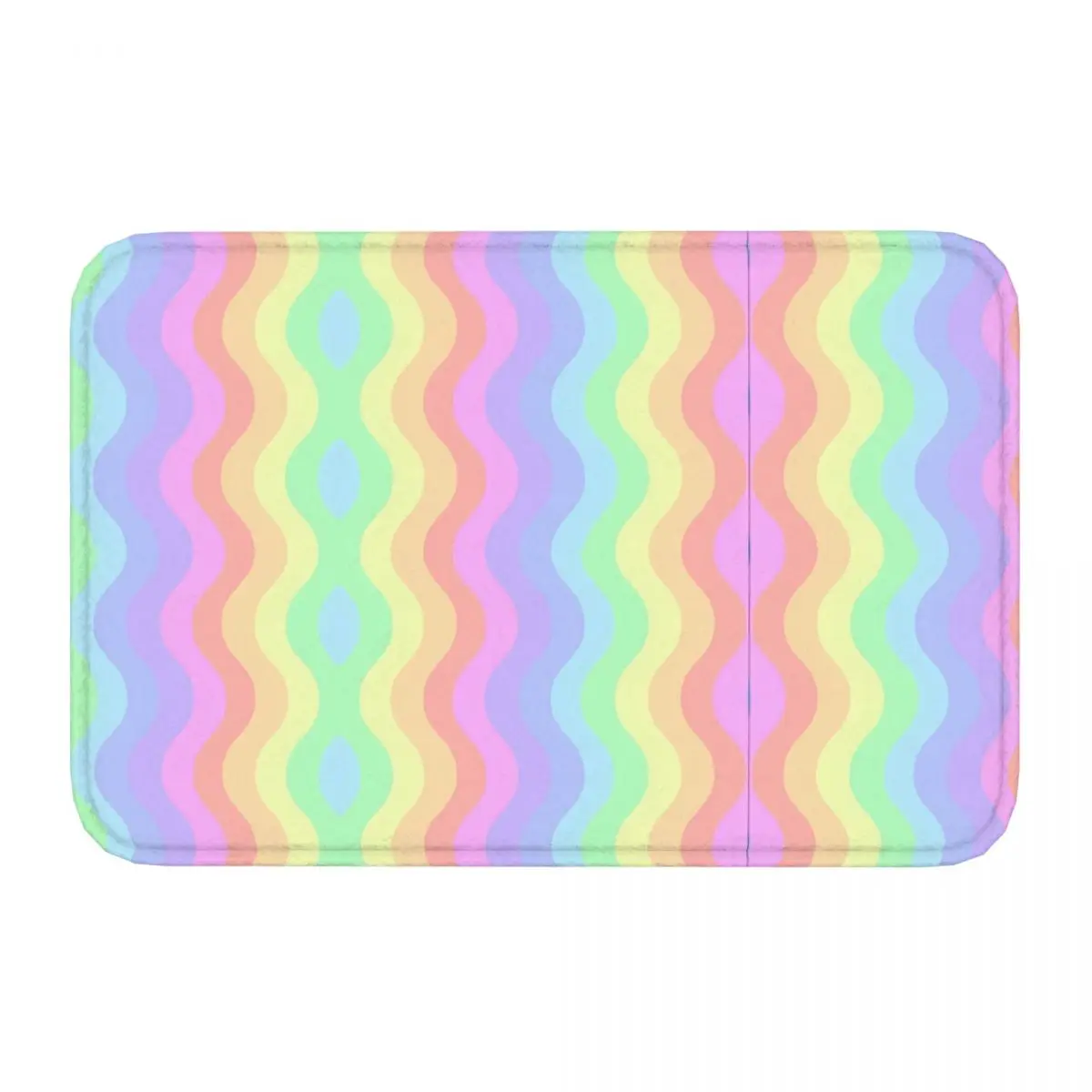 Rainbow striped Bathroom Mat Fantasy Vertical Stripes Sainbow Wave Design Doormat Kitchen Carpet Balcony Rug Home Decor