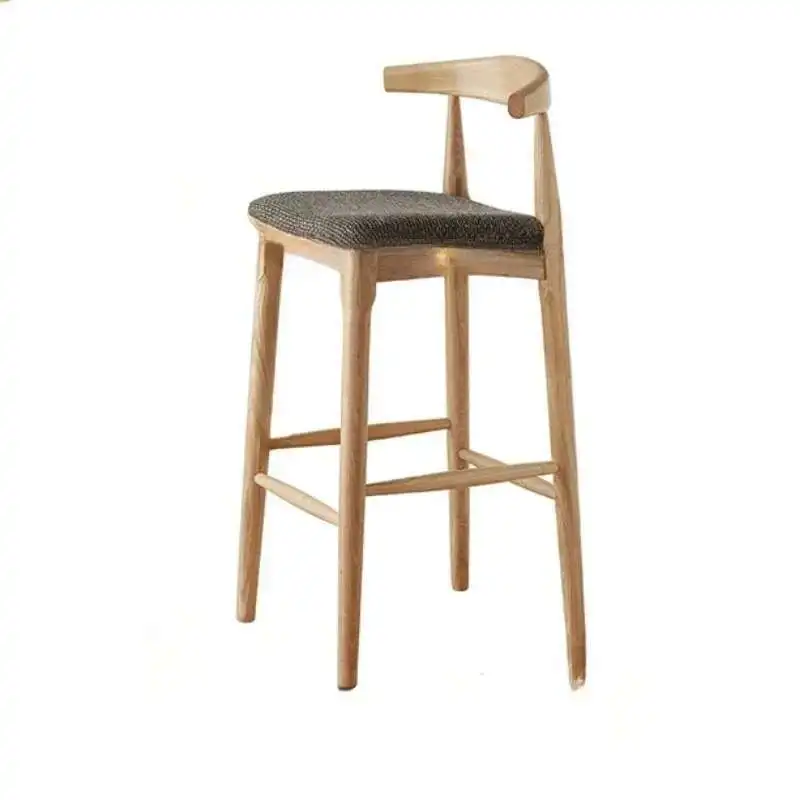 

Lightweight Nordic Wooden Bar Chairs Household Minimalist Bar Stools Kitchen Accent High Taburete Plegables Home Furniture