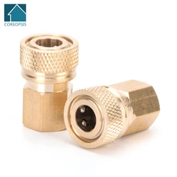 2pcs M10 Thread Quick Release Couplings Disconnect 8mm Air Refilling Coupler Sockets Copper Quick Connectors Releasing Fittings