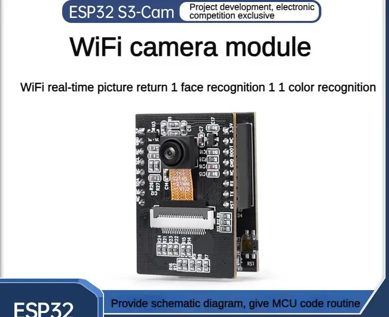 Hiwonder ESP32-S3 Wifi Camera Module AI Vision Module Support WiFi Video Transmission Face and Color Recognition Dual-Mode Kit