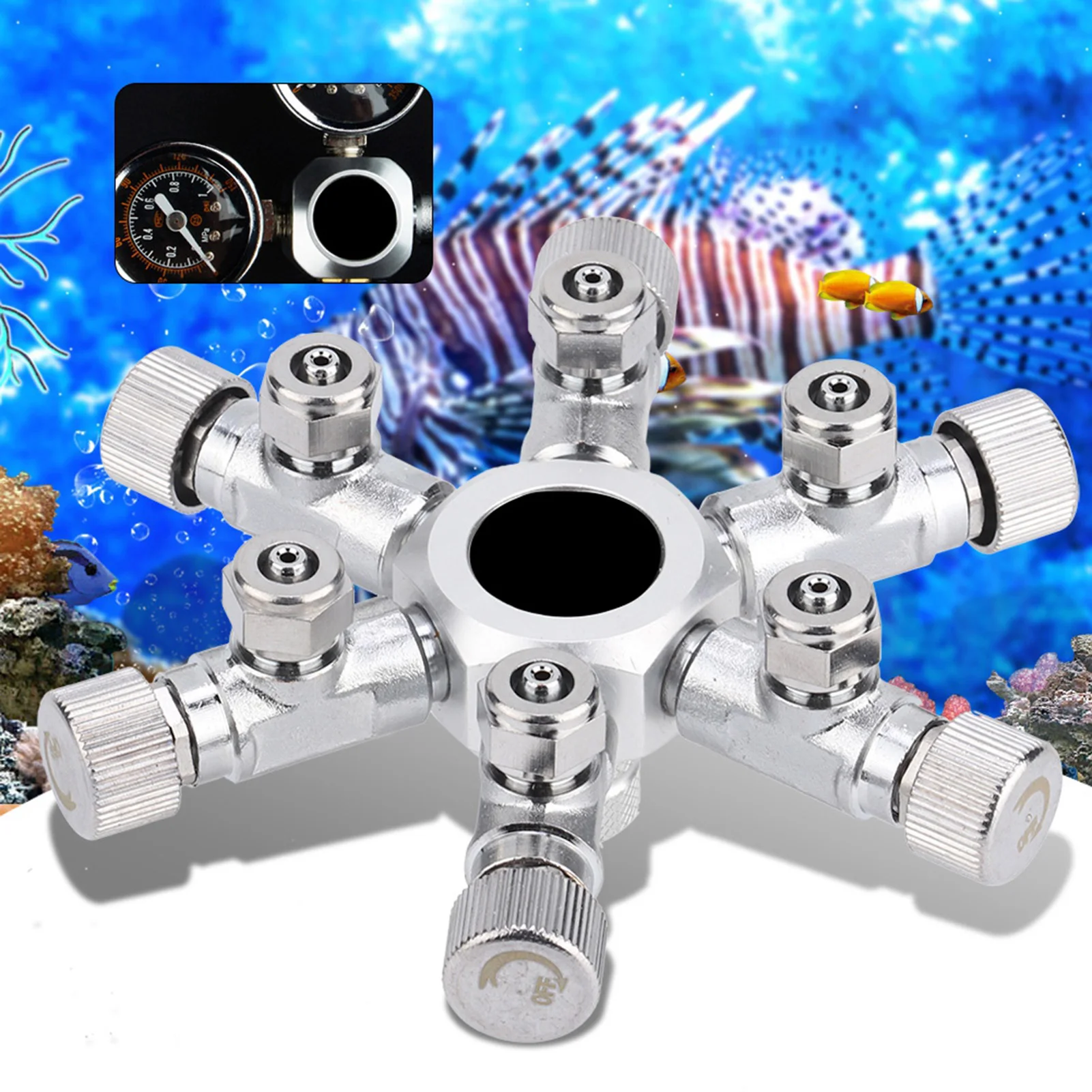 

CO2 Multi-channel Splitter Fish Tank Aquarium Oxygen Pump Regulator Carbon Dioxide Separator Valve Splitter Aquarium Accessories