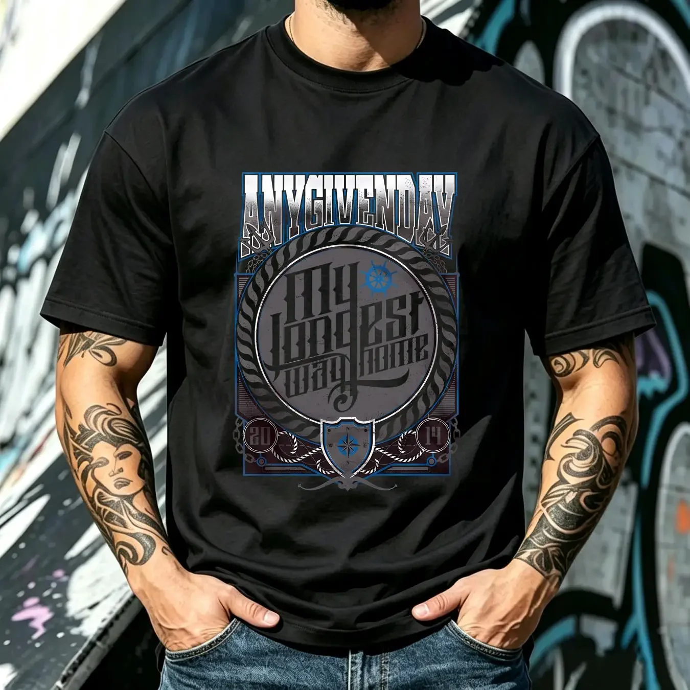 washed T Shirt any given day my longest way home vintage Washed designer clothes Comfortable homme Breathable Slightly Casual