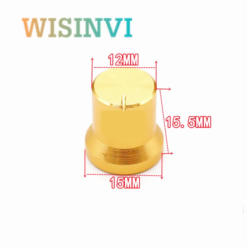 5PCS 15*15.5MM Aluminum Alloy Knob Cap Potentiometer Speed Control Switch Knob Suitable For Flower Shaft 6MM