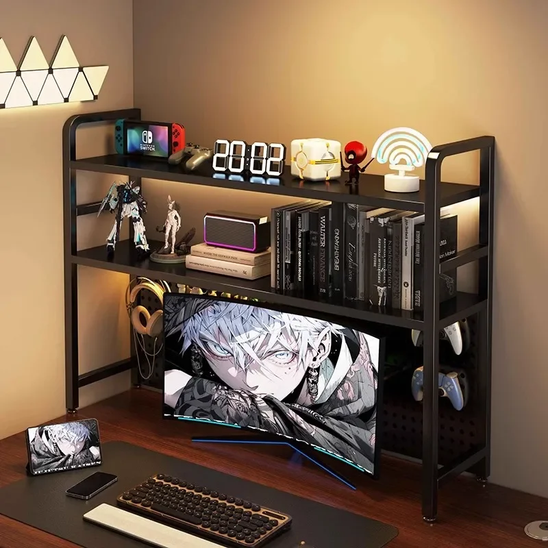 

Desktop rack Storage hole board Station decorative rack Computer desktop rack