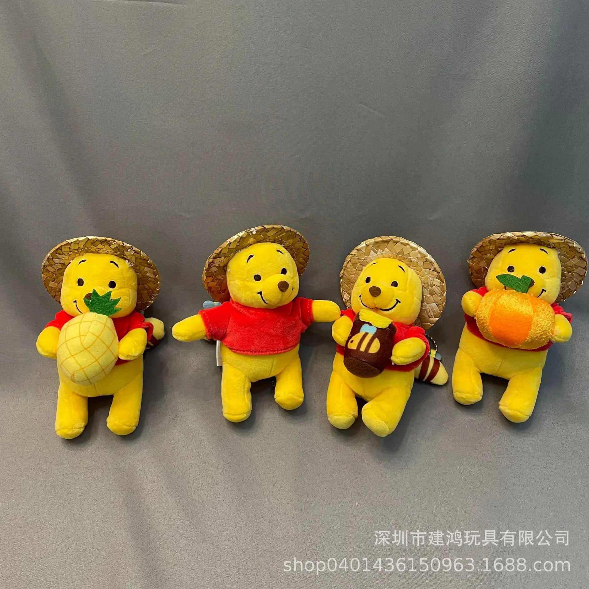 13Cm Disney Grashoed Ananas Poeh Beer Knuffel Pop Sleutelhanger Rugzak Rits Decoratie Besteed je feestdagen Strandpop