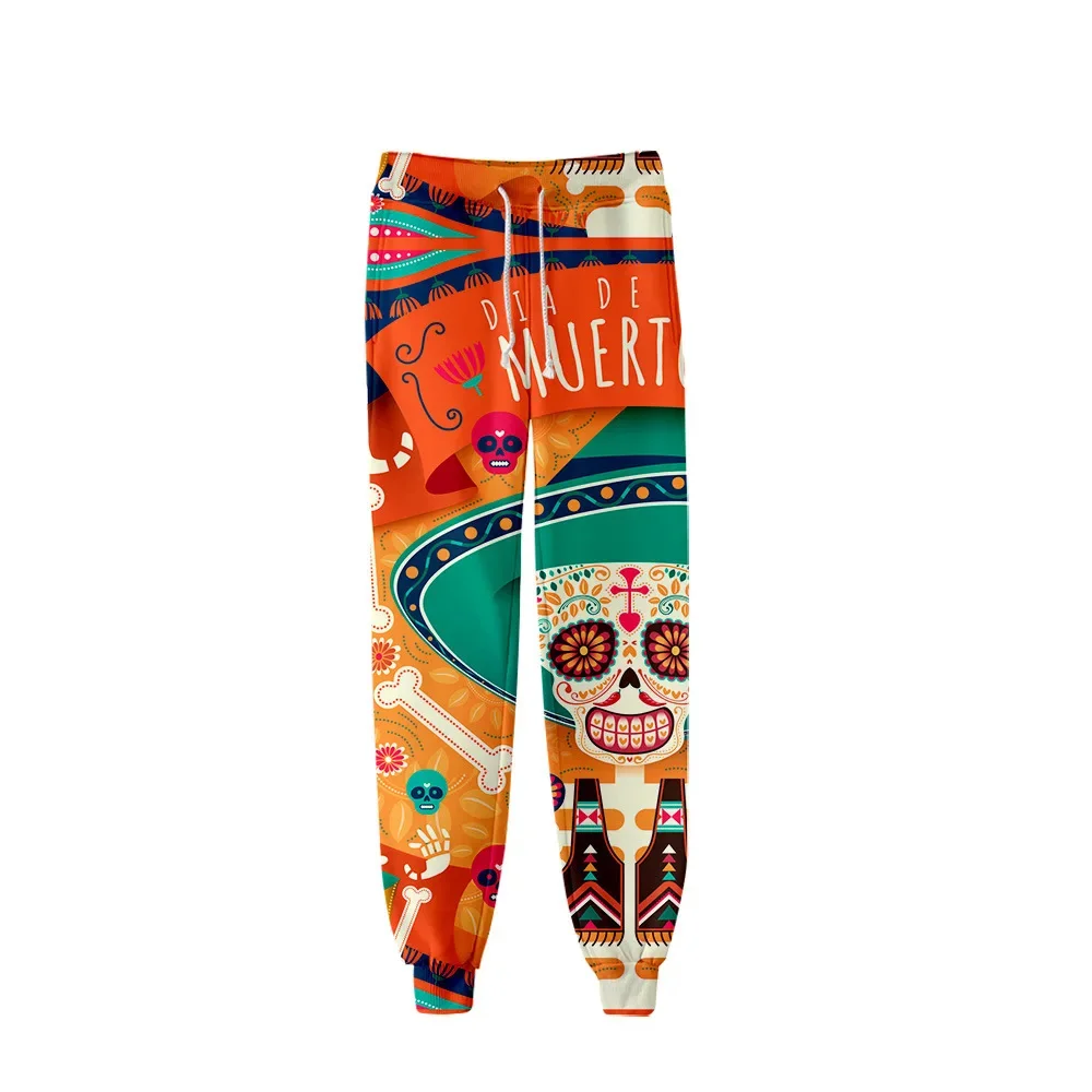 Cosplay Mexican Day of the Dead Pattern Sweatpants Cartoon Sweatpants Spring Fitness Joggers Mexico Holiday Pants Men Trousers