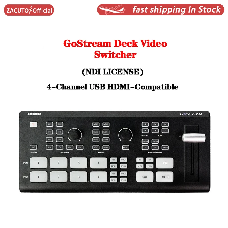 

OSEE GoStream Deck Video Switcher 4 channel HDMI-Compatible Live Streaming NDI License