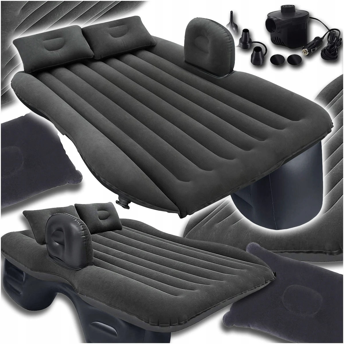 Letto gonfiabile per dormire in auto, cuscino per divano con pompa, soluzione pratica e moderna per viaggi in auto, design elegante, semplice, versatile, ideale per l'uso quotidiano, robusto.