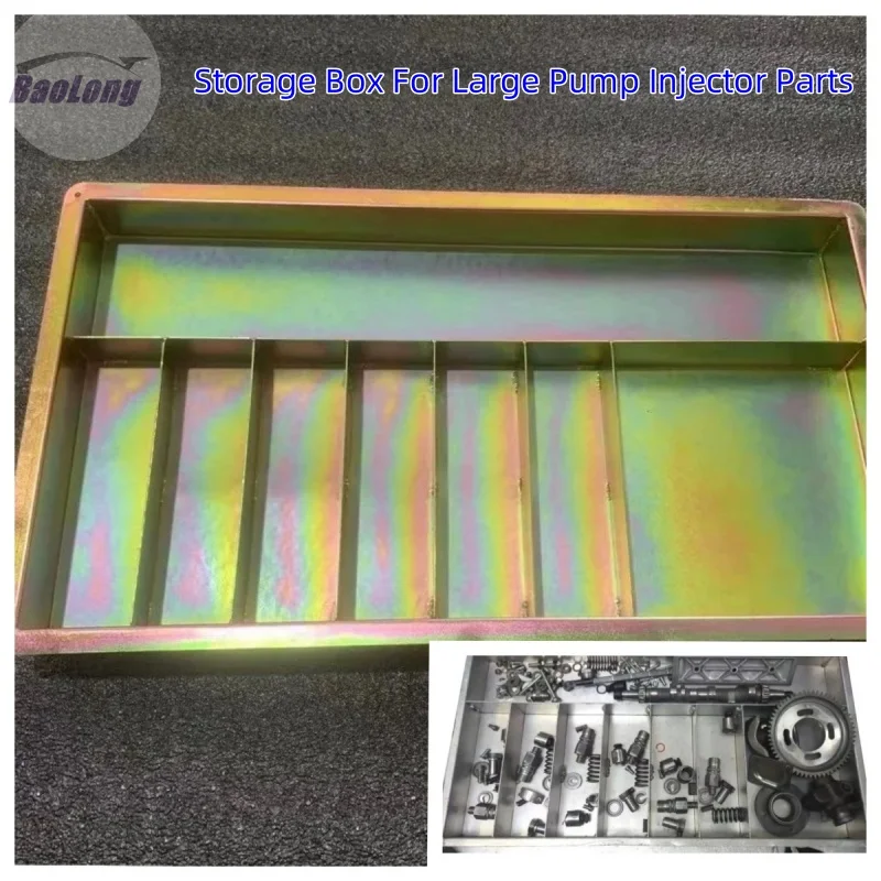 Large pump Injector Parts Sorting and Storage Metal Box Maintenance Tools