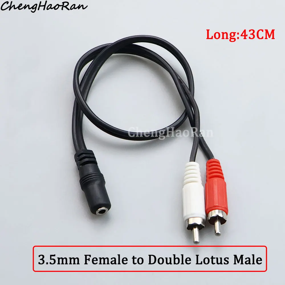 1 Stück 3,5 mm Klinke männlich weiblich auf 2 Cinch-Stereo-Audiokabel Konverter-Adapterkabel TV AV-Konverter-Verbindungsleitung