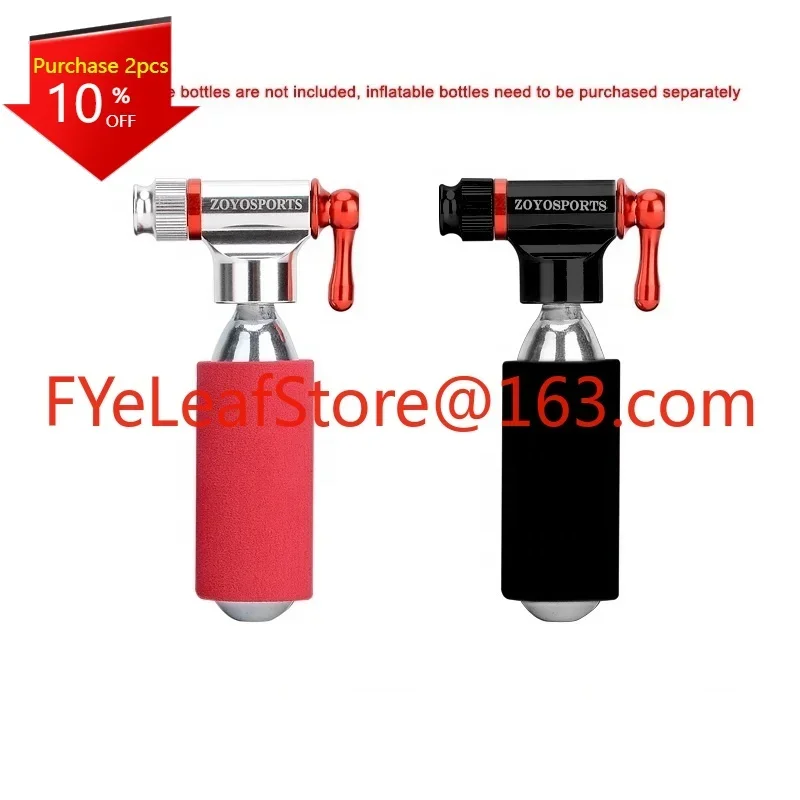 Alloy Bike Tire Air CO2 Pump Mini Cycling Bicycle CO2 Inflator Head With Insulated Sleeve Set without gas