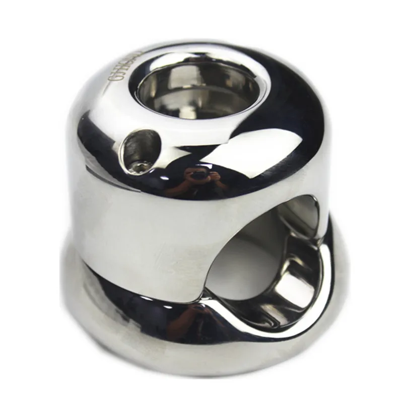 Stainless Steel Scrotum Pendant Penis Ring Training Stretching Scrotum Testicle Lock Ring Scrotal Pendant Cock Ring BB2-2-113