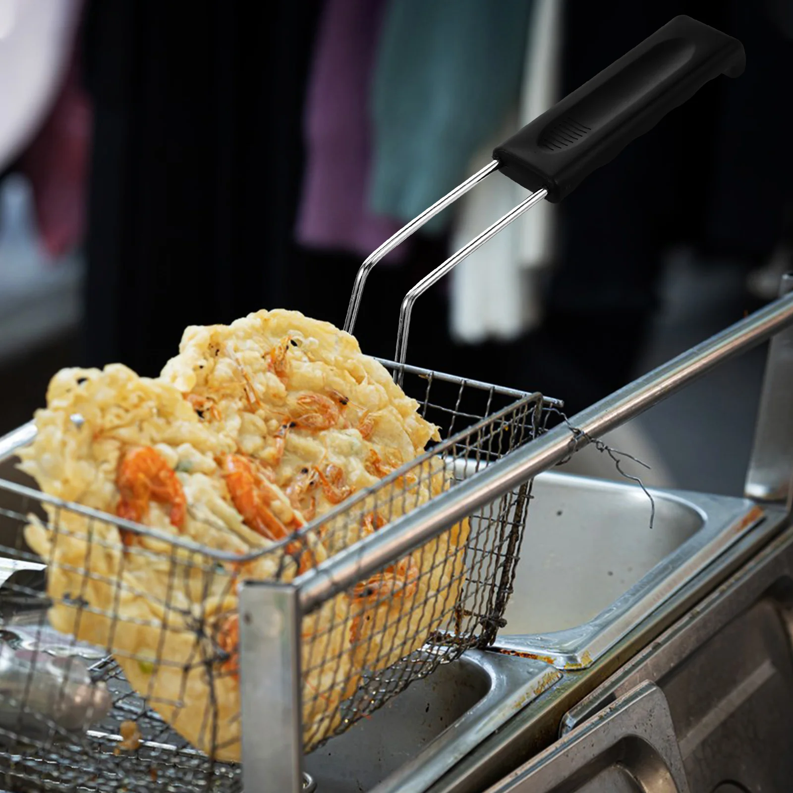 

Frying Basket Handle for Egg Rings Cooking Tools Detachable Pan Grip Replacement Stainless Steel Oil Fryer Accessories Kitchen