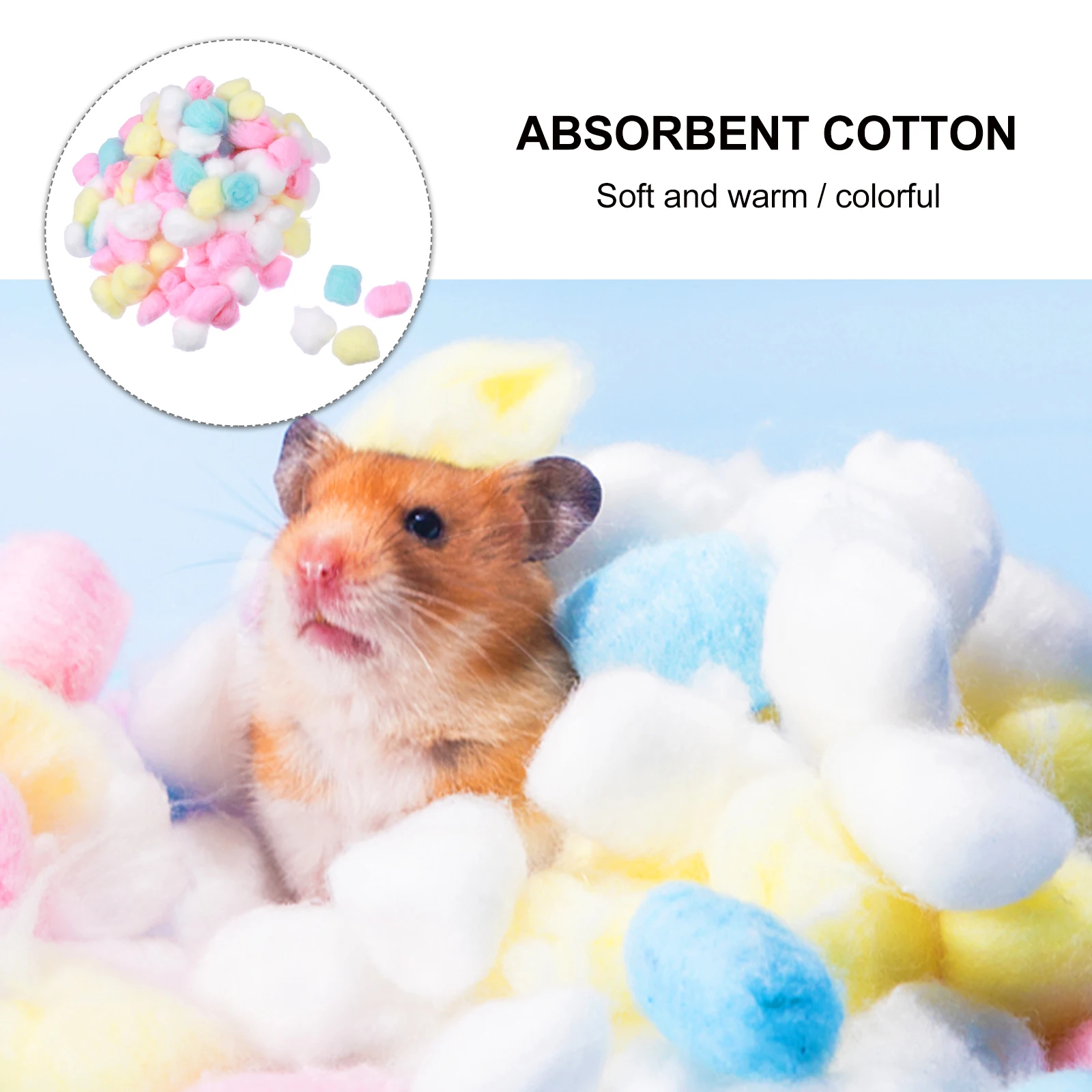 

5pcs 5 Packs Colored Absorbent Cotton For Hamster House Warm Bed Cushion Pet Supplies Winter Sleeping Pad Pet Quilt Gerbil Cage