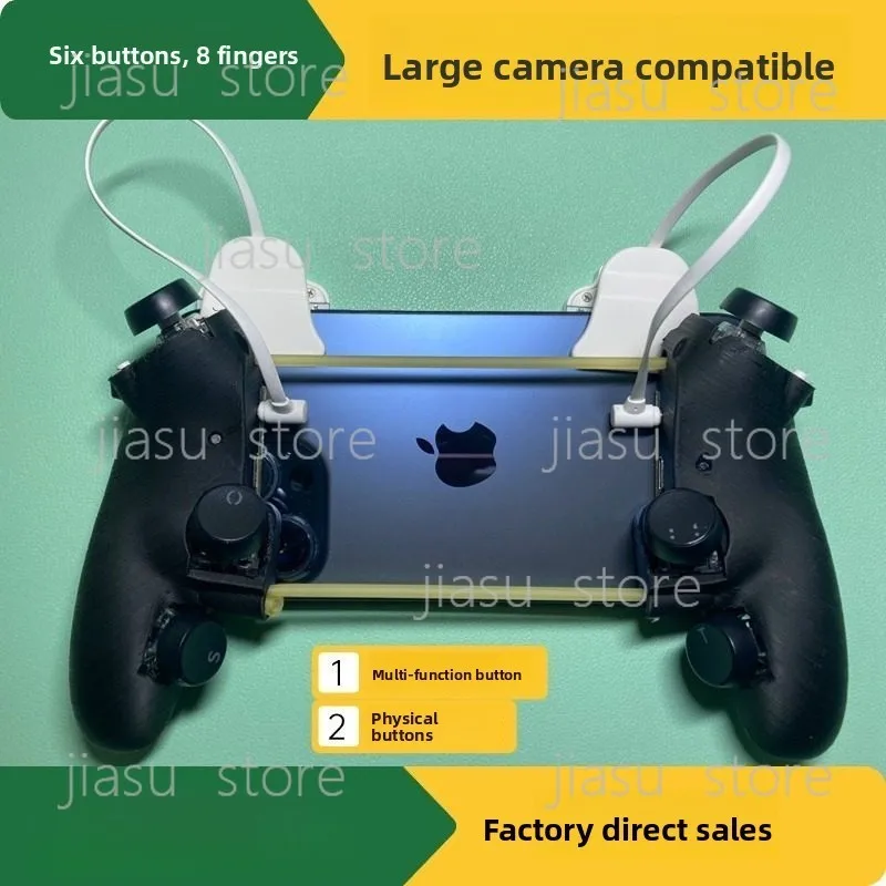 

Universal Mobile Gaming Trigger with 6 Keys 8 Fingers, Auto Click & Rapid Fire for FPS Games