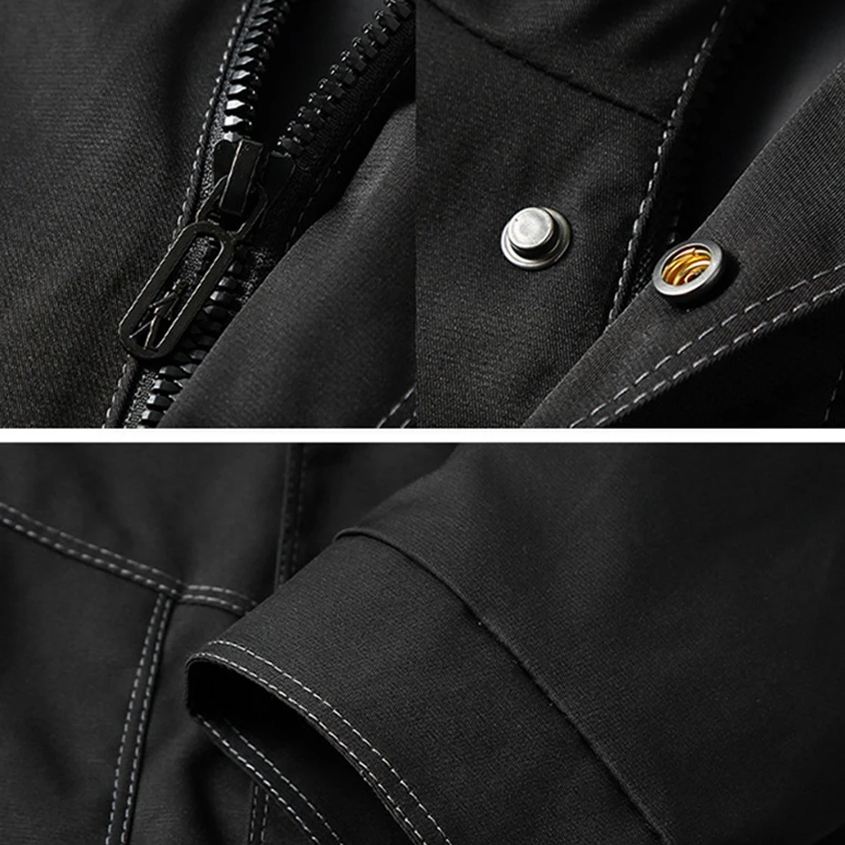 10XL Plus Size Cargo Jacket Coat Men Spring Autumn Black Jacket Fashion Casual Camp Coat Big Size 10XL Outerwear