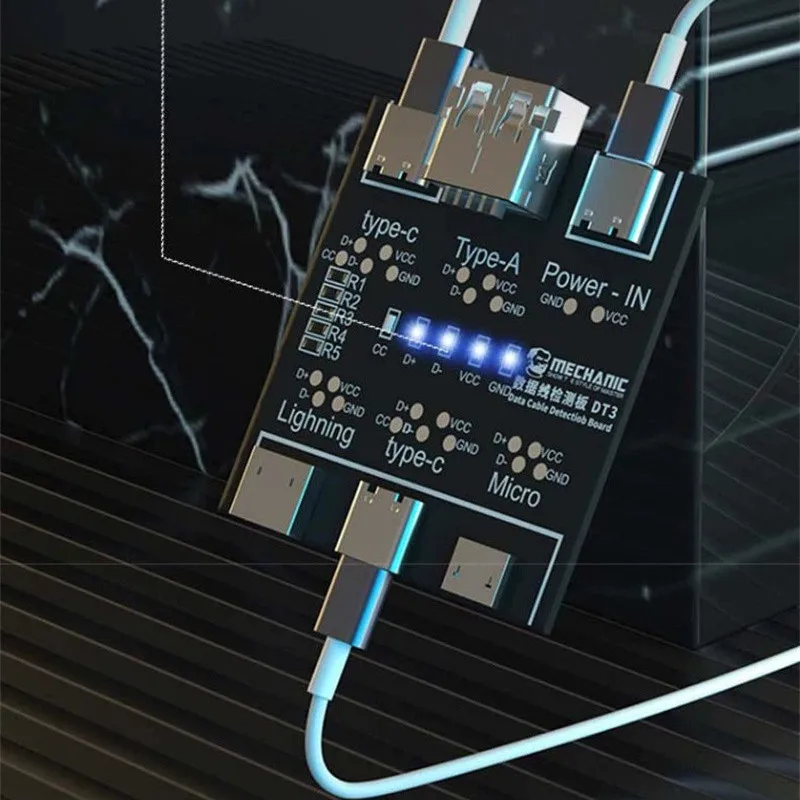 MECHANIC DT3 Data Cable On/Off  Detection  Board for IP Android USB Type-C Lightting Date Line Switching Test Panel Tool