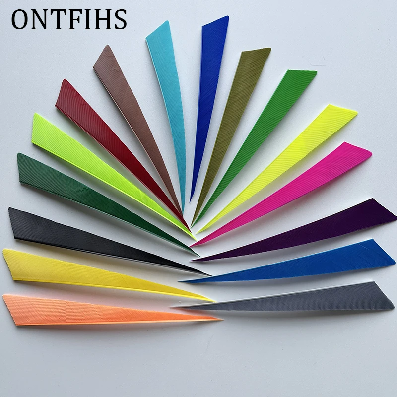 50 Pcs ONTFIHS Arrow Feather 5inch Natural Turkey Arrows Feathers Archery Arrow Fletch Fletching for Shooting Outdoors -War